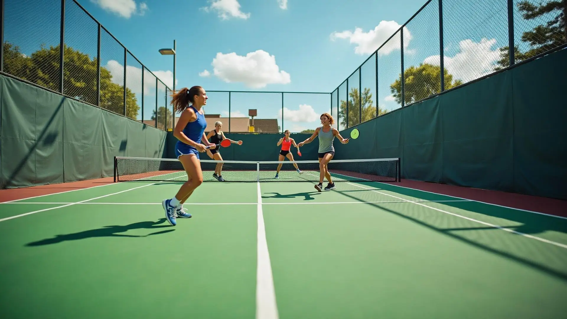 Personas jugando a pickleball